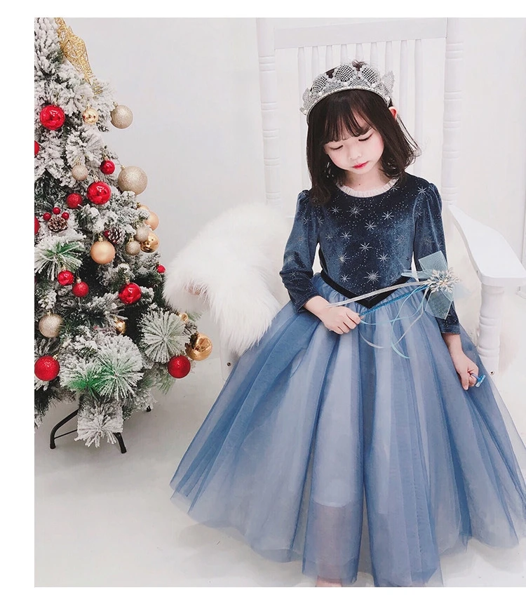 Wholesale High Quality Girl Long Dresses Spring Child Princess Dress Fashion Sweet Party Dress For Xmas Birthday Gifts