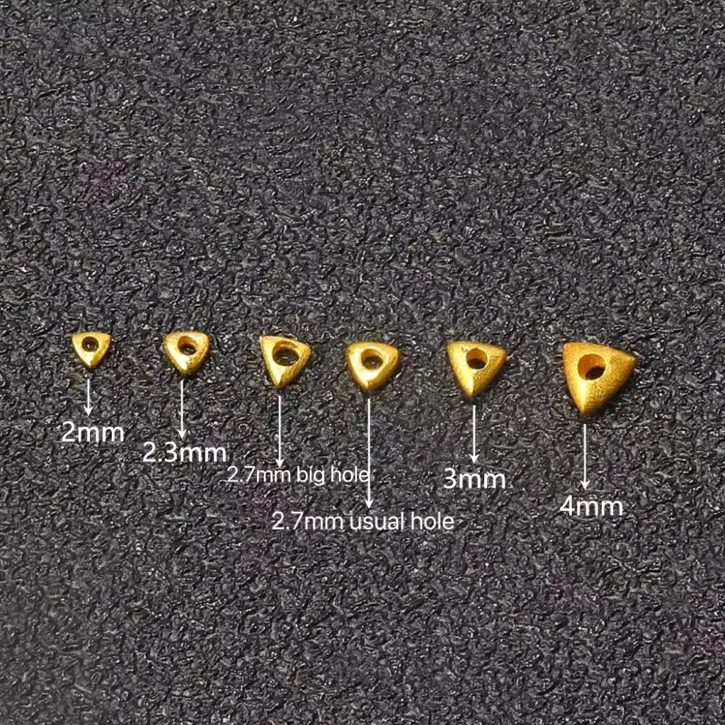 fashion 18K gold beads for jewelry making diy gold bead spacer pearl custom jewelry findings component
