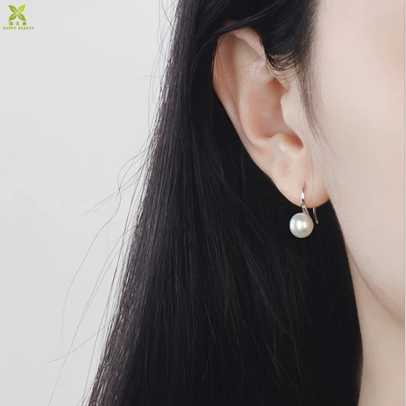 Серьги из серебра 925 пробы с пресноводным