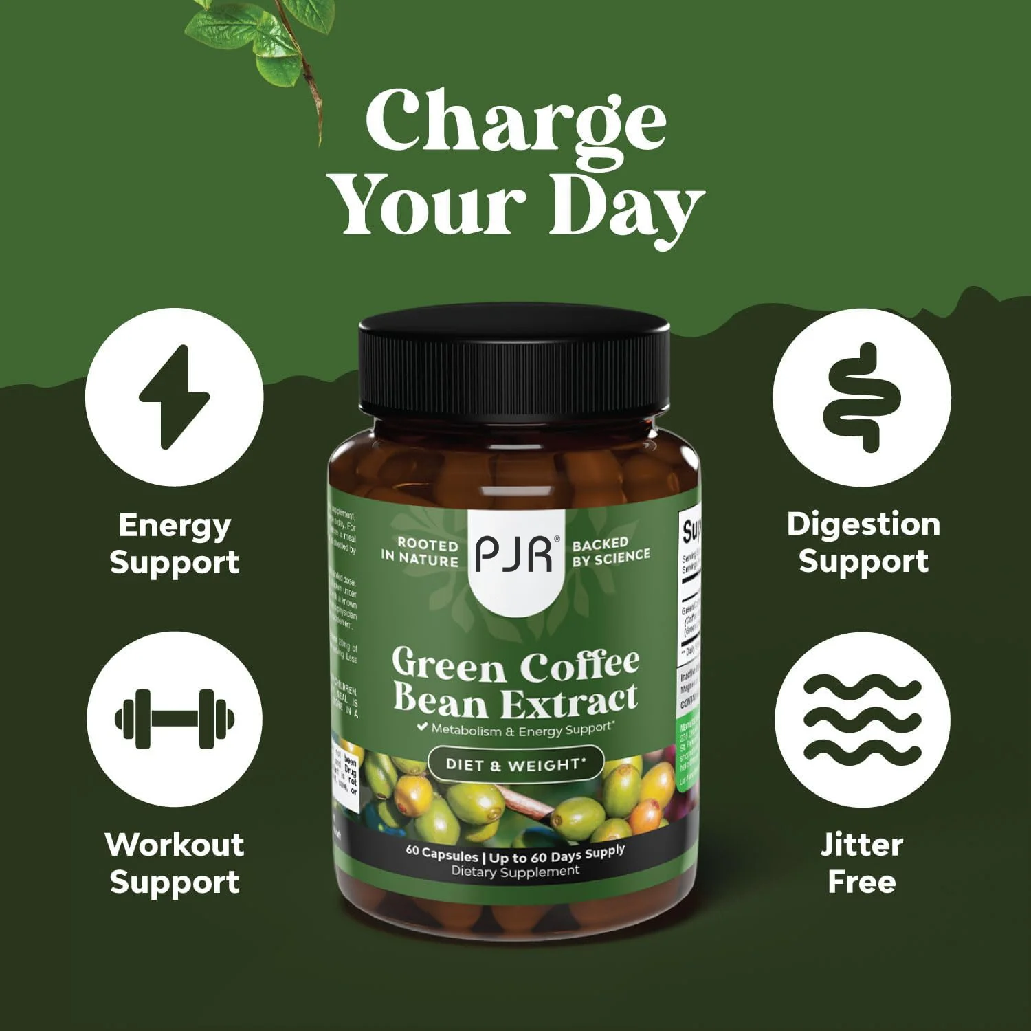 OEM/ODM Vegan Boost Energy Lose Weight Green Coffee Bean Extract Capsules Improve Metabolism Slimming Green Coffee Bean Capsules