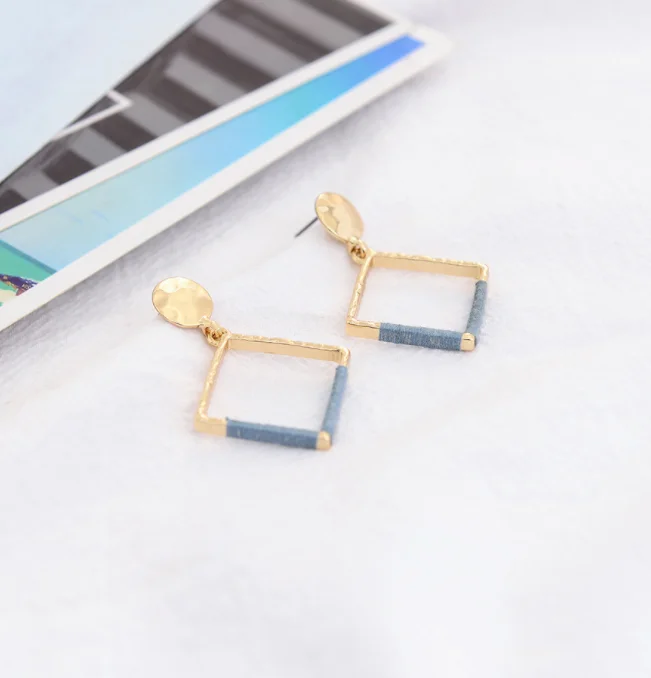 Retro Thick Heavy Block Earring Titanium Steel Geometric Earrings for Women 2021 hypoallergenic earrings minimalist