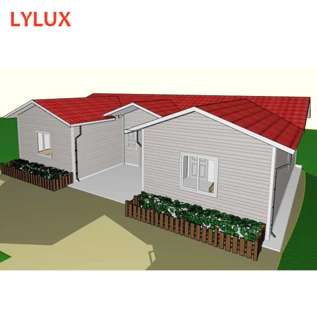 3 bedrooms steel structure prefabricated house prefab bungalow building
