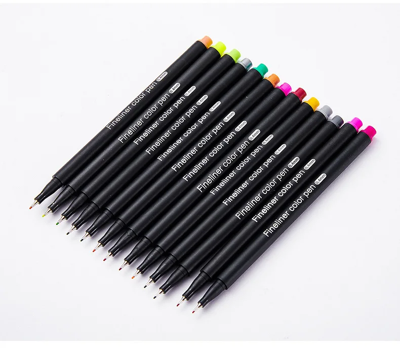 9PCS/SET black fineliner Liner micron needle pen Drawing sta pigment fine liner Sketch Markers