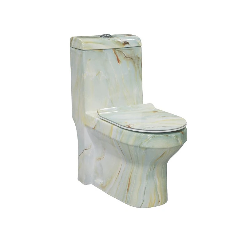 Marble Texture White Ceramic Sanitary Ware High Quality Toilet Set Grey S Trap P Trap Floor Mounted Porcelain WC Modern Hotel