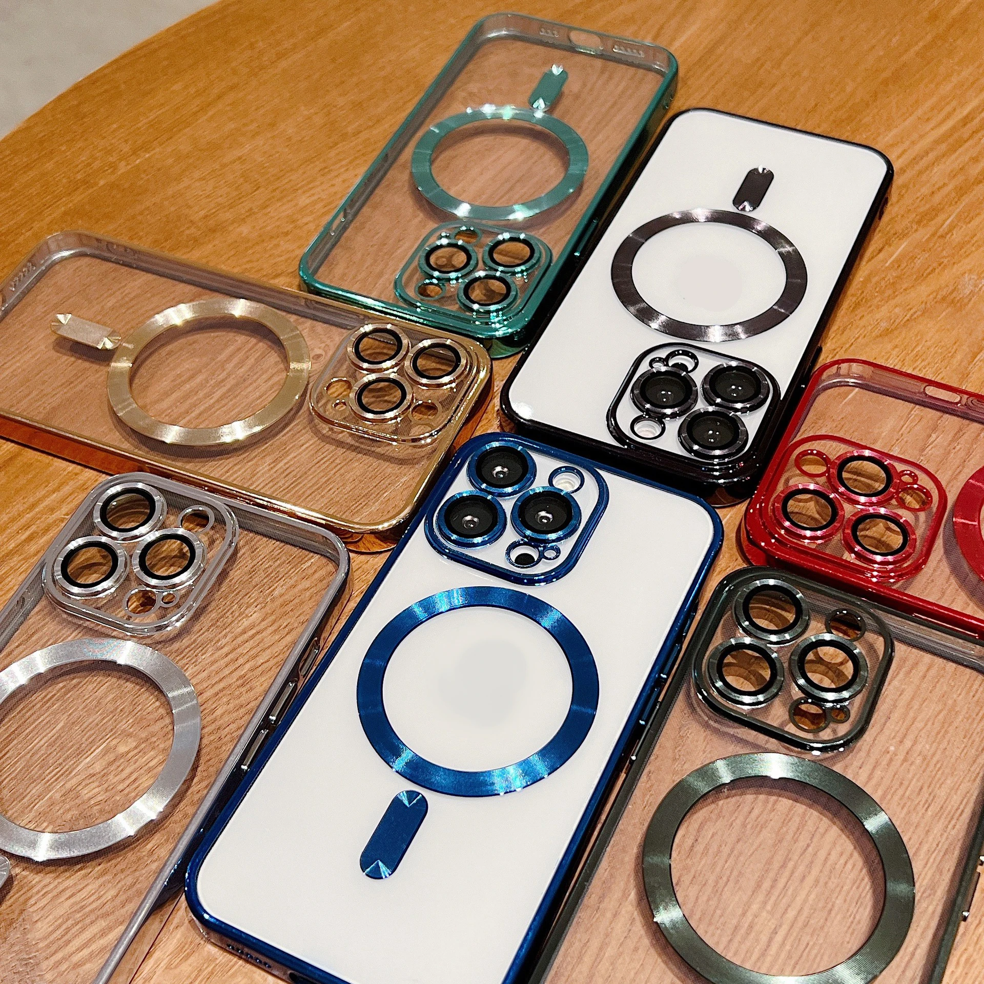 Coque Max Case Magsafe Wireless Charge Electroplated Phone Cover TPU Telephone Clear for Iphone14pro Mobile for Iphone 14 Case