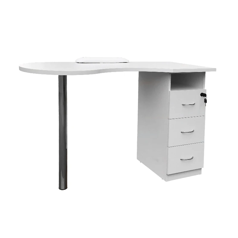 
Wholesale profesional cheap modern custom beauty salon nails equipment gold gray green pink white pedicure manicure table 