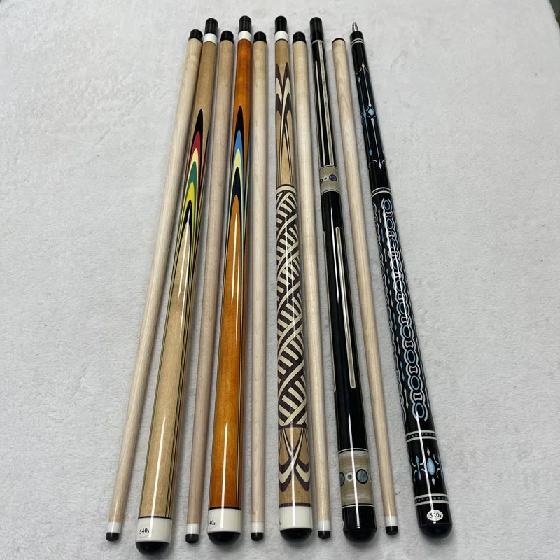 Xmlivet unique carom cues 142cm+12mm tip size radial pin maple wood pool cue sticks decal design billiard cue for wholesale