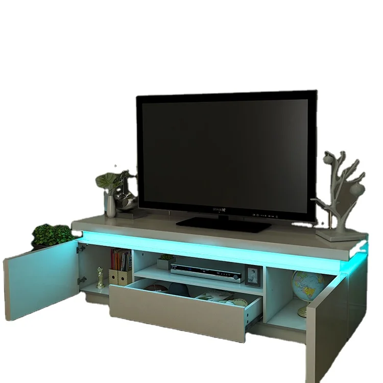 High light white color LED TV cabinet