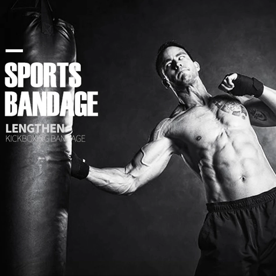 Хлопок кик боксинга обертывания повязки санда тхэквондо муай тай Guantes De Boxeo мма ремешки на запястья длиной оборудование