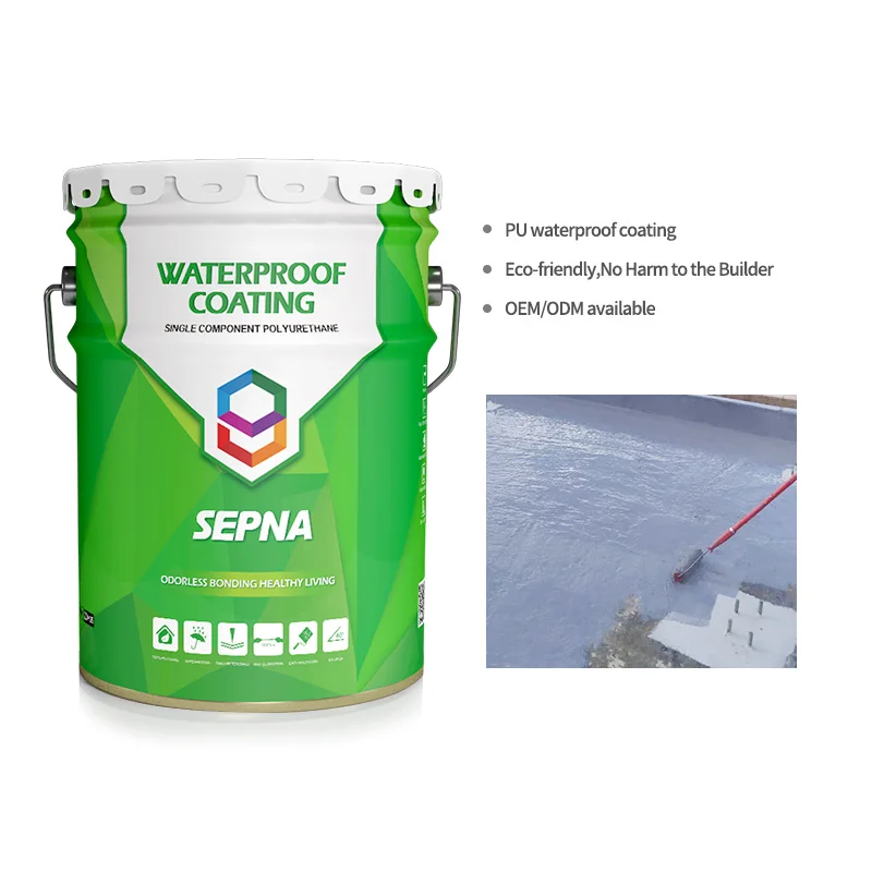 one package self leveling customized color polyether urethane water resistant paint for roof ventilated basement