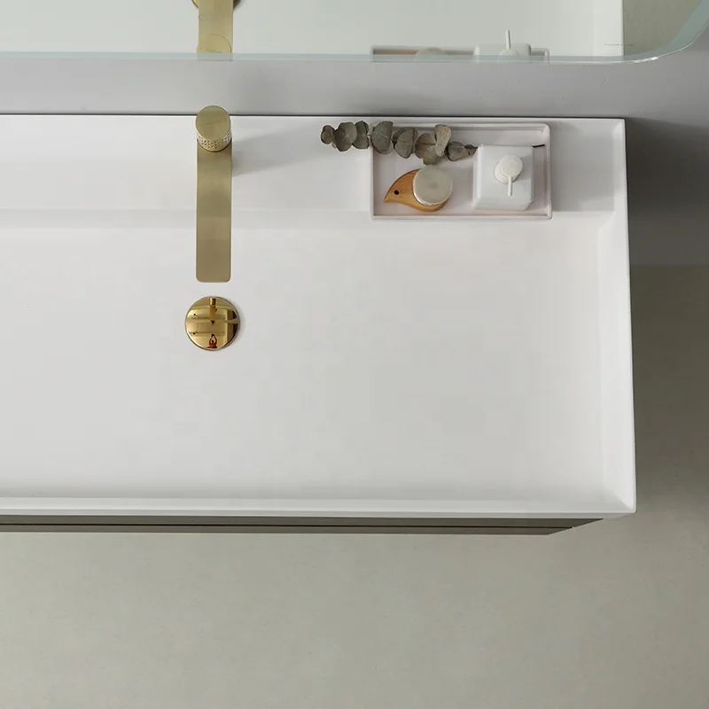 
36 in Italian design real solid wood modern floating bathroom vanity with sink 36 inch wall-mounted bathroom furniture 