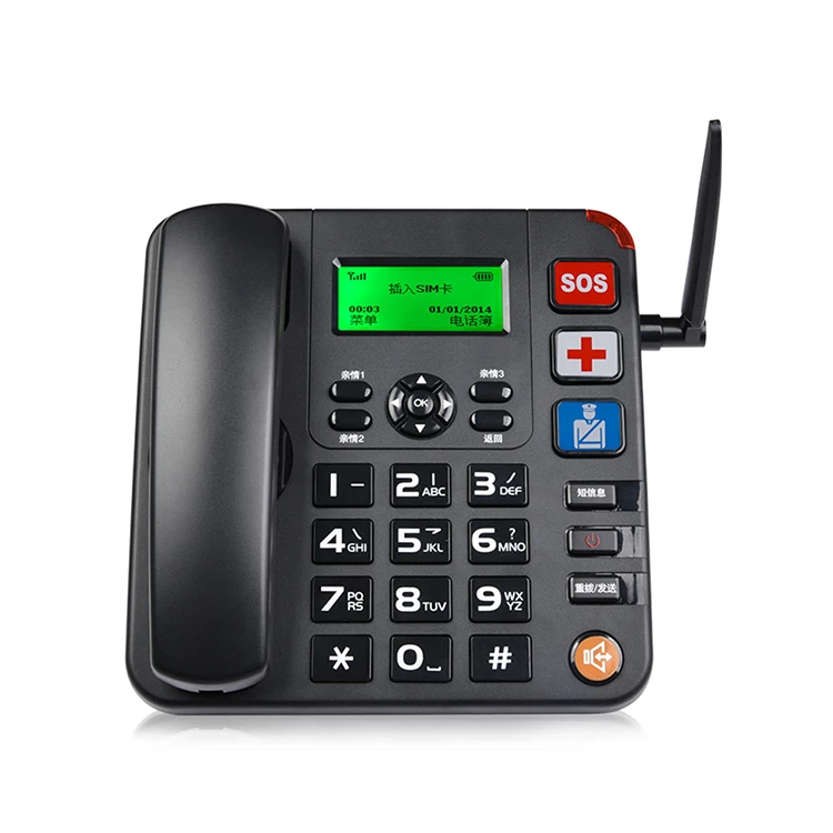 Лидер продаж, офисный телефон Fwp с цветным ЖК-дисплеем, слотом для SIM-карты и будильником, беспроводной телефон 4G GSM