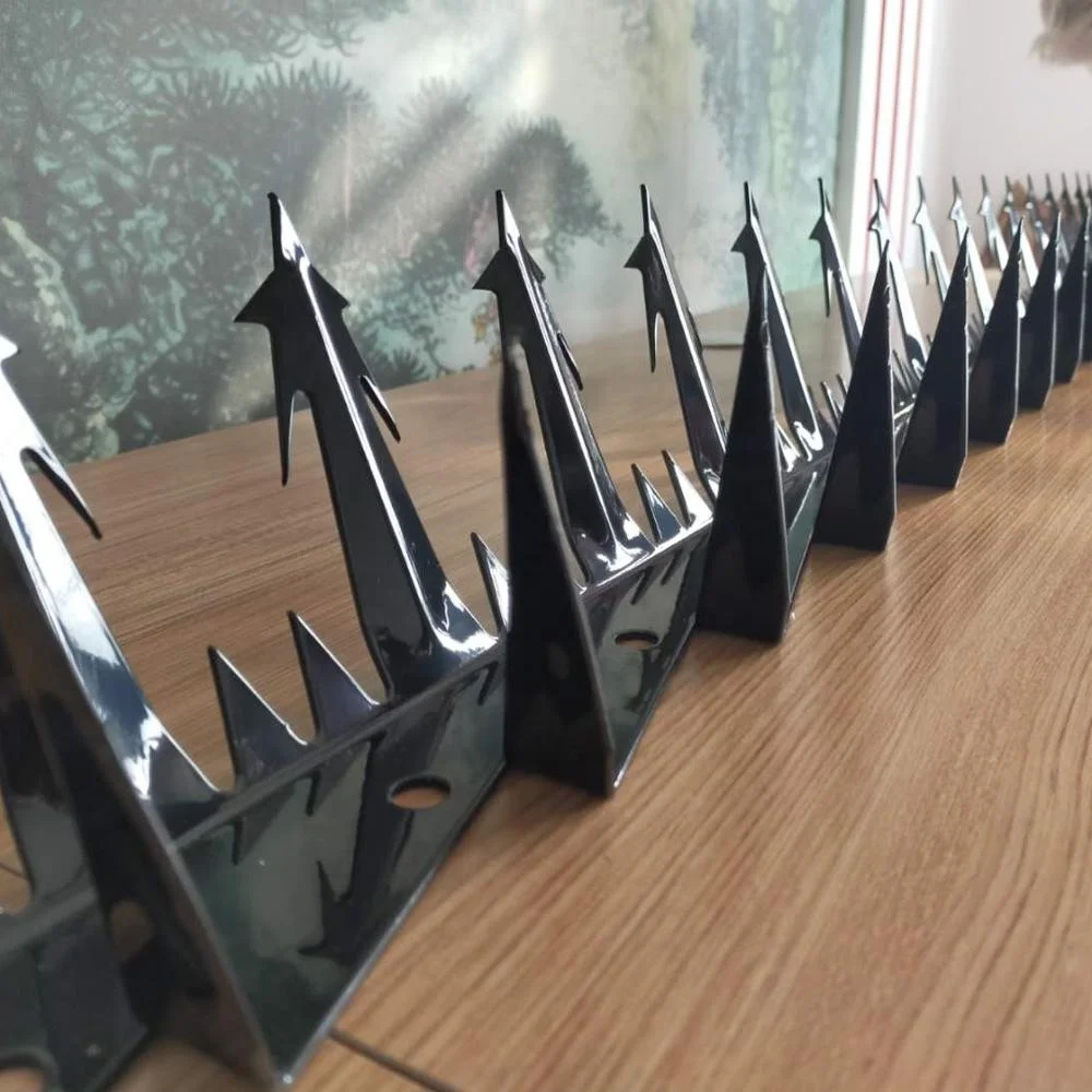 Small Order Accepted Powder Coated Anti Climb Wall Spikes Black White Dark Green Grey Coated Large Size Razor Spikes in Stock