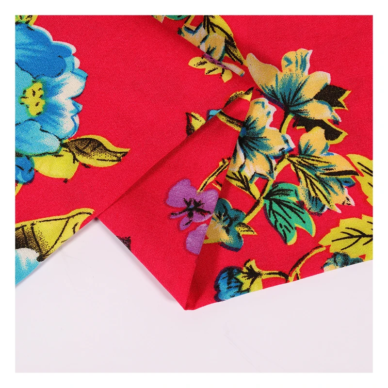 
Textile Fashion Floral Pattern Woven Rayon Printed Viscose Polyester Fabric For Dress 