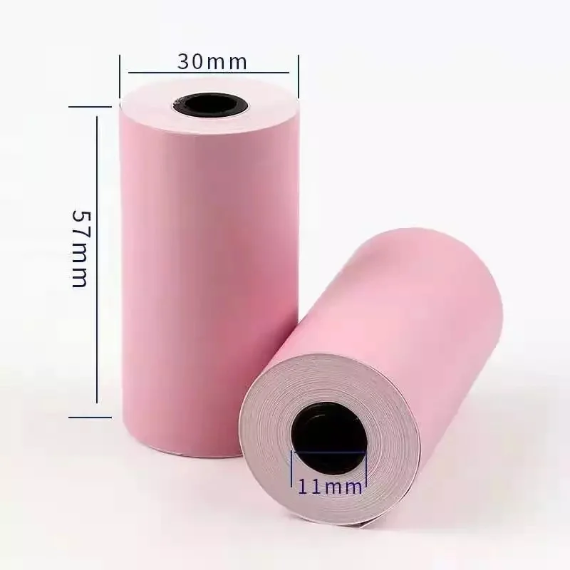Pink Yellow Blue Colored  57mm Width Thermal Paper Roll for POS ATM Printer Paper Roll