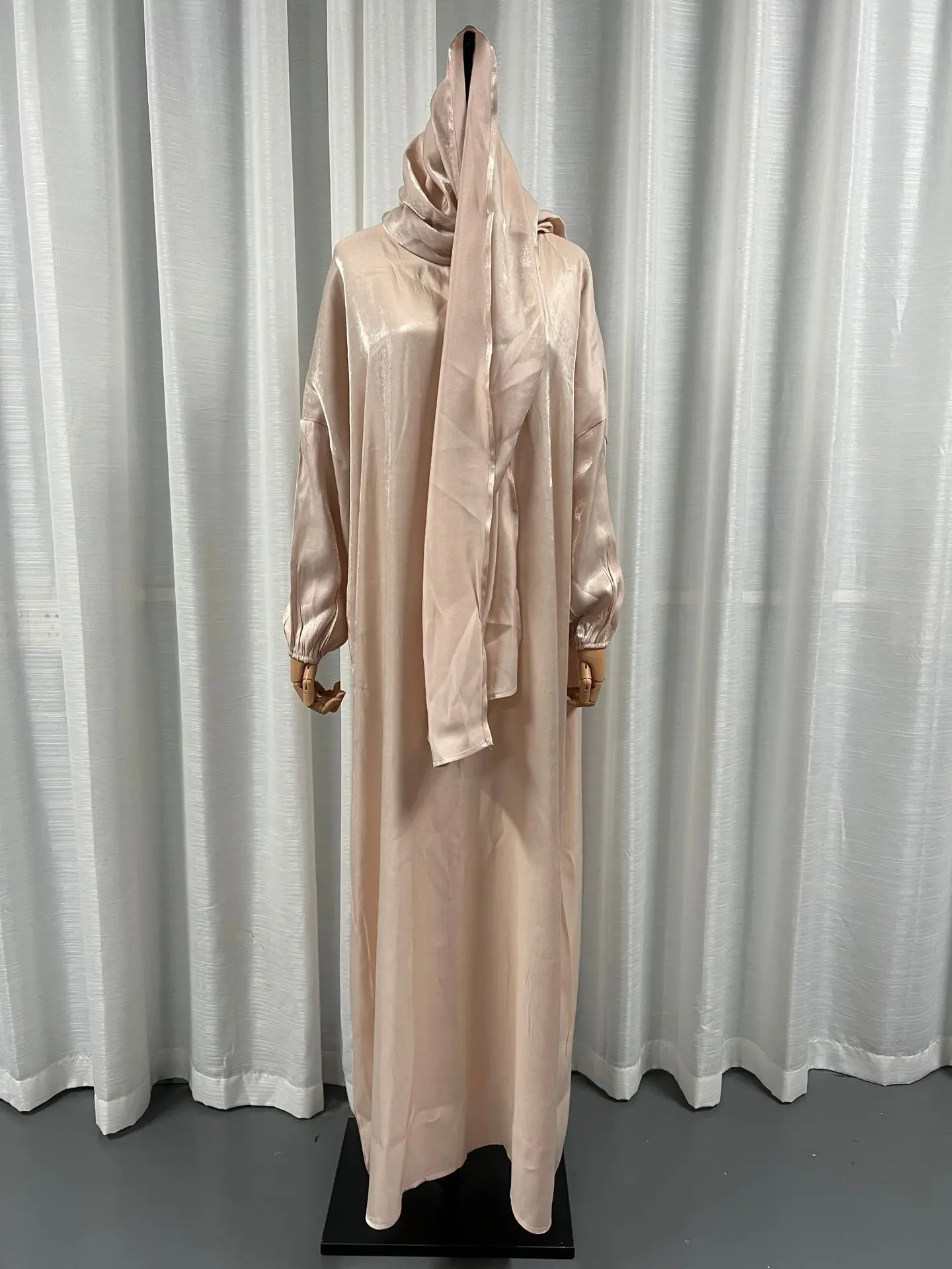 Muslim  Arabic Flash Cotton Batwing Abaya Dress Dubai Kaftan Turkish Abaya Dubai 2024 Abaya dress robe