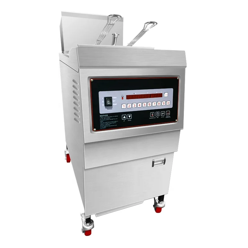 Газовая фритюрница 25 л машина для жарки кур коммерческая с масляным фильтром