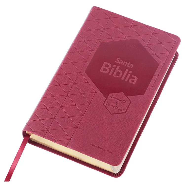 OEM искусственная кожа Santa Biblia Reina Valera 1960 служба печати Библии с золотыми краями