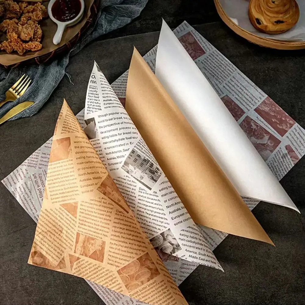 Custom Logo Printed PE Coated Deli Meat Hamburger Frie Burger Sandwich Wrap Wax Sheets Food Wrapping Greaseproof Paper,Wax Paper