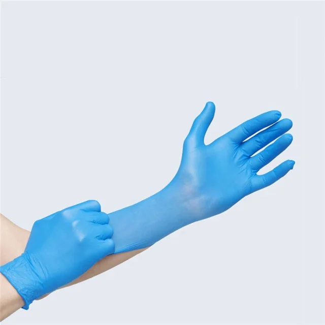 Durable Factory Promotion Low Price Multi-purpose Guantes de nitrilo sin polvo azul for Household Cleaning