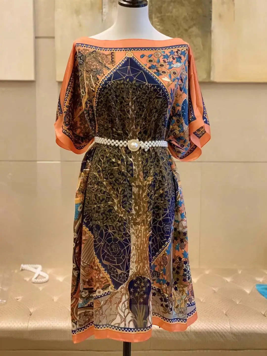 24hours Fast shipping multipurpose casual gown silk dress for women