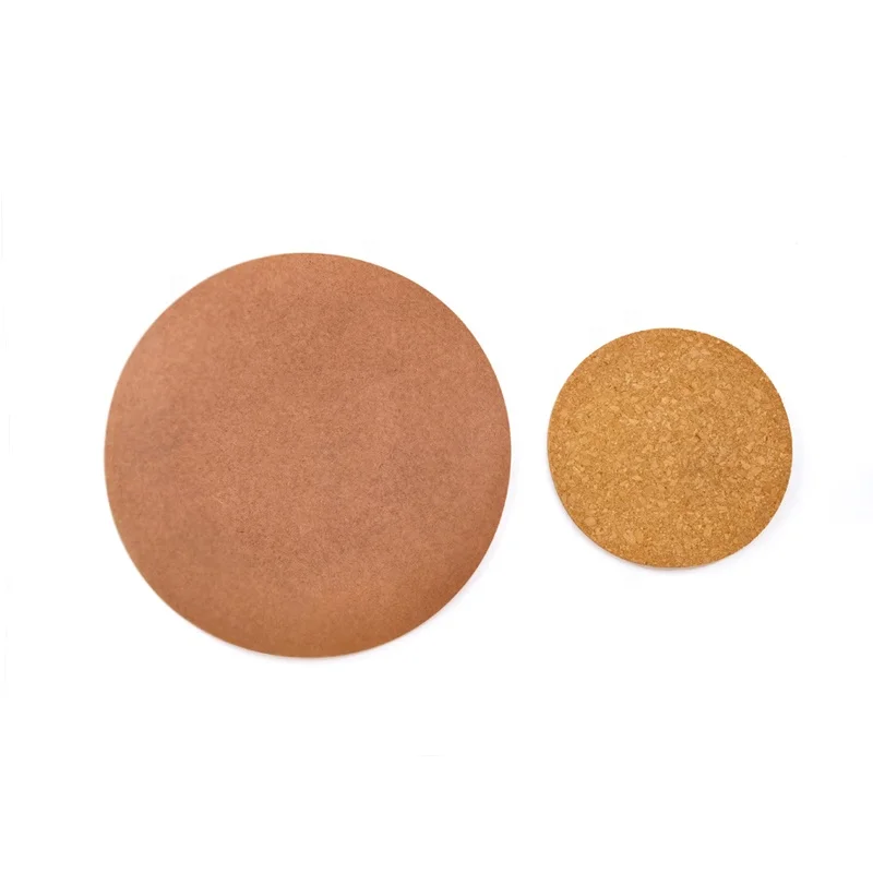 Large mdf coasters Hot Pot Stands placemat round wood Cork Coasters Round Cork board Placemats Kitchen Hot Pads for Hot Pots