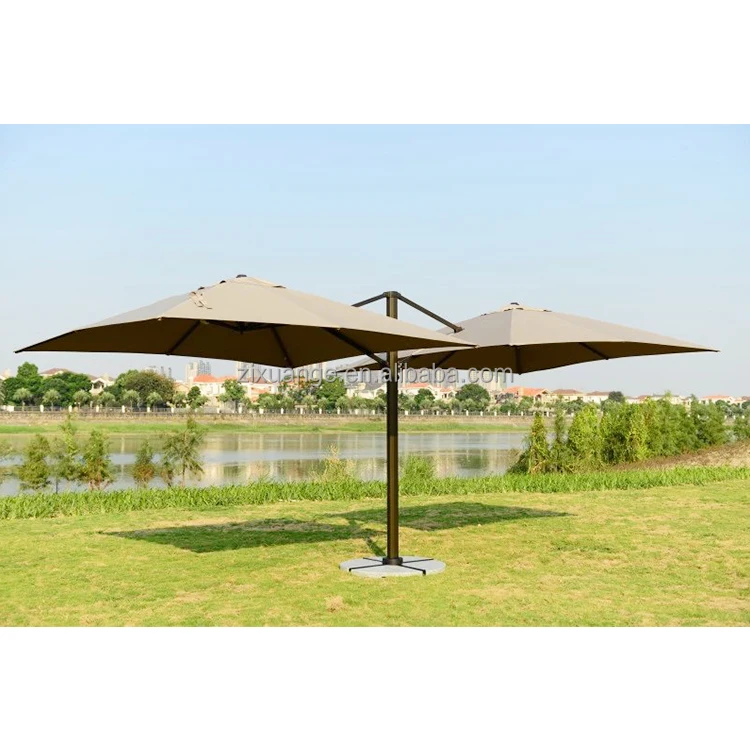 Outdoor Hotsale Sun Umbrella Double Sides Large Square Rain Umbrella 2 or 4 head umbrella