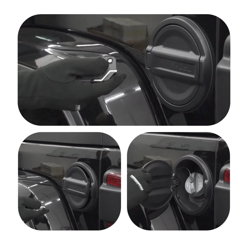 Electrical Remote Fuel Tank Cover Fuel Filter Door Cover Trim Gas Cover Locking 18-23 for Jeep Wrangler JL offroad 4x4