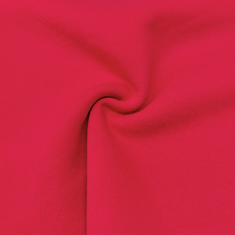 Factory Wholesale Knitted Terry Cloth Fabric , Solid 100% Cotton Fleece Material Terry Fabric For Hoodies/