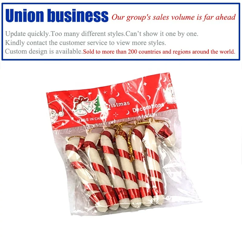 Candy Cane Ornament Candy Cane Decoration Christmas Luxury Christmas Ornaments Glitter Twisted Plastic Candy Cane for Xmas Tree