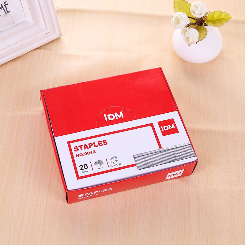 Lidemei No. 12 small box staples office regular 24/6 staples 1000 pieces box can be stapled for 25 pages