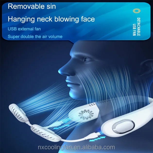 NX Wearable Neck-mounted USB Portable Cooling fan 2024 new outdoor Rechargeable Mini fan