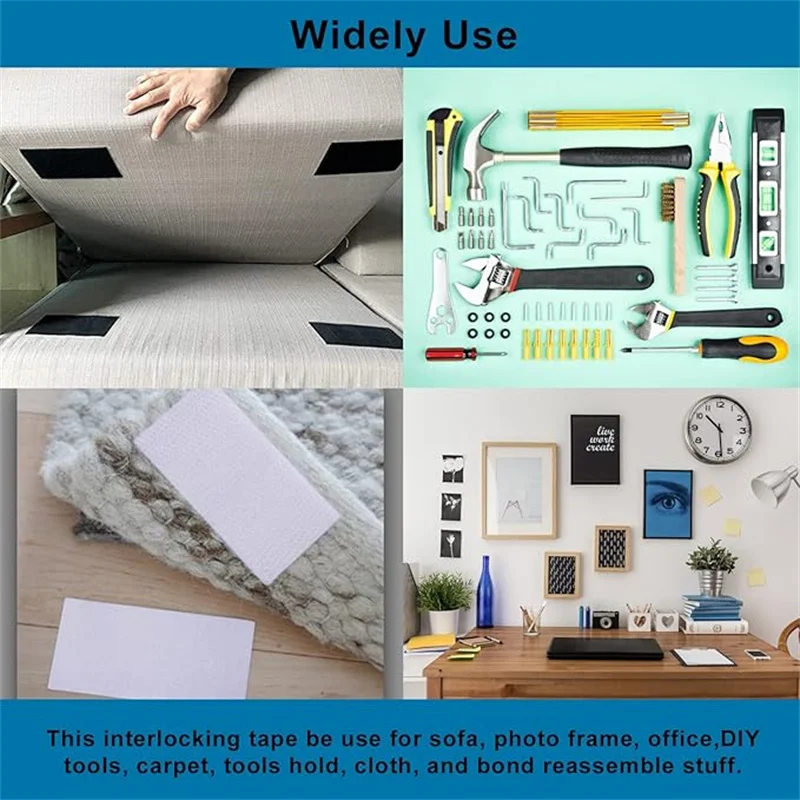 3M Nylon Hook Loop Strap 1 Inch Width Custom Size Strong Self-Adhesive Buckle Heat Resistant Tape High Low Resistance