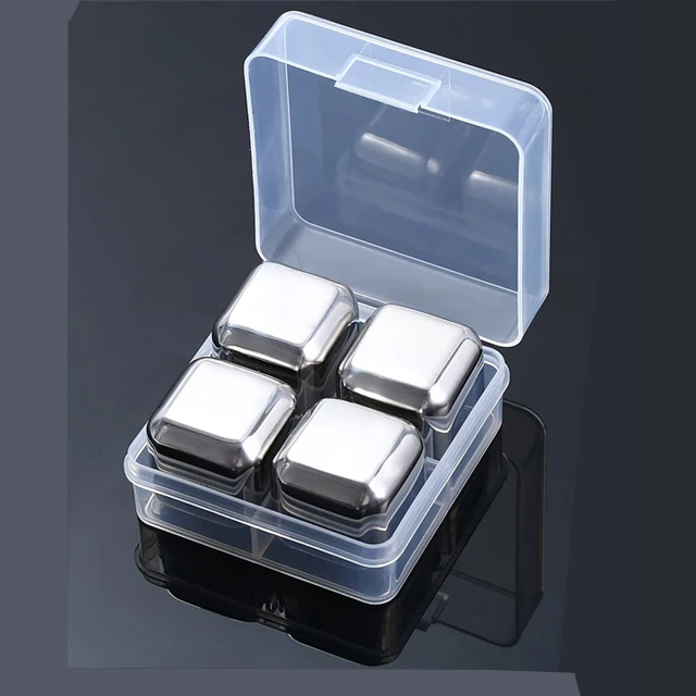 Reusable stone whisky rocks Wine Bar stainless steel Ice cubes set