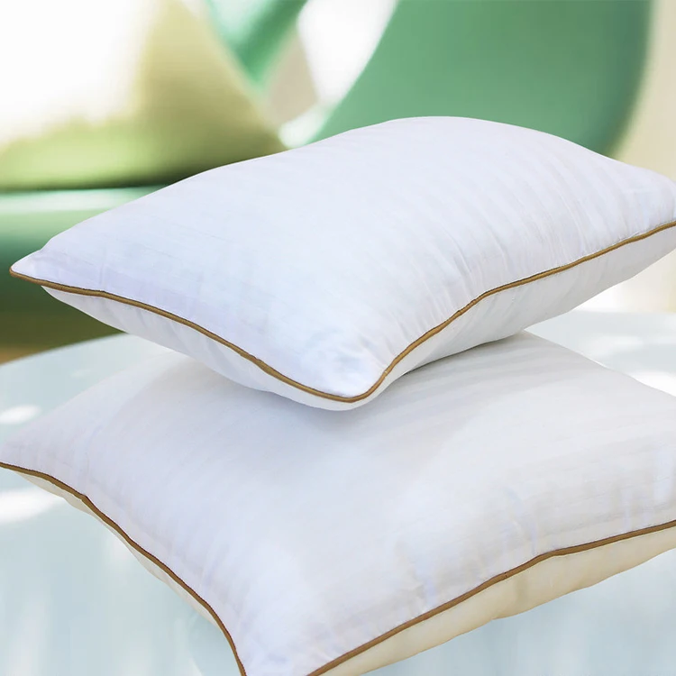 Machine Washable Natural Goose Down Feather Hotel Pillow Sleeping Travel Pillow