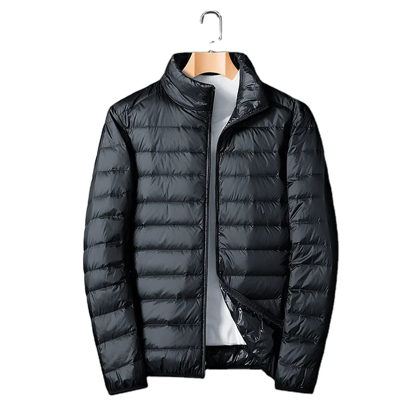 
OEM Custom Classic Winter Light Weight 100% Nylon Padded Quilted Jacket Men Puffer Down Jacket 