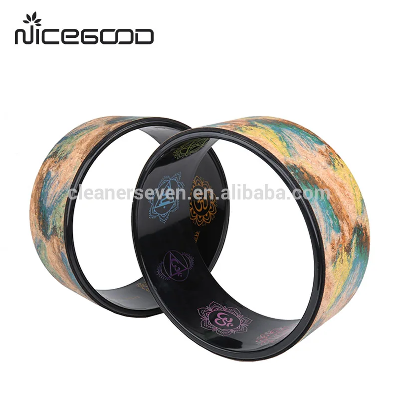 Increase Strength Flexibility Perfect Yoga Roller,Backbends Stretch Back Pain Cork Yoga Wheel