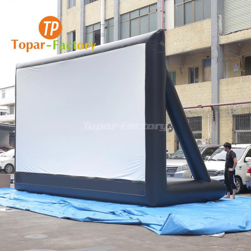 Giant Inflatable New Green Cinema Projector Oxford Fabric Cube Outdoor Movie Cinema Inflatable Screen For Sale