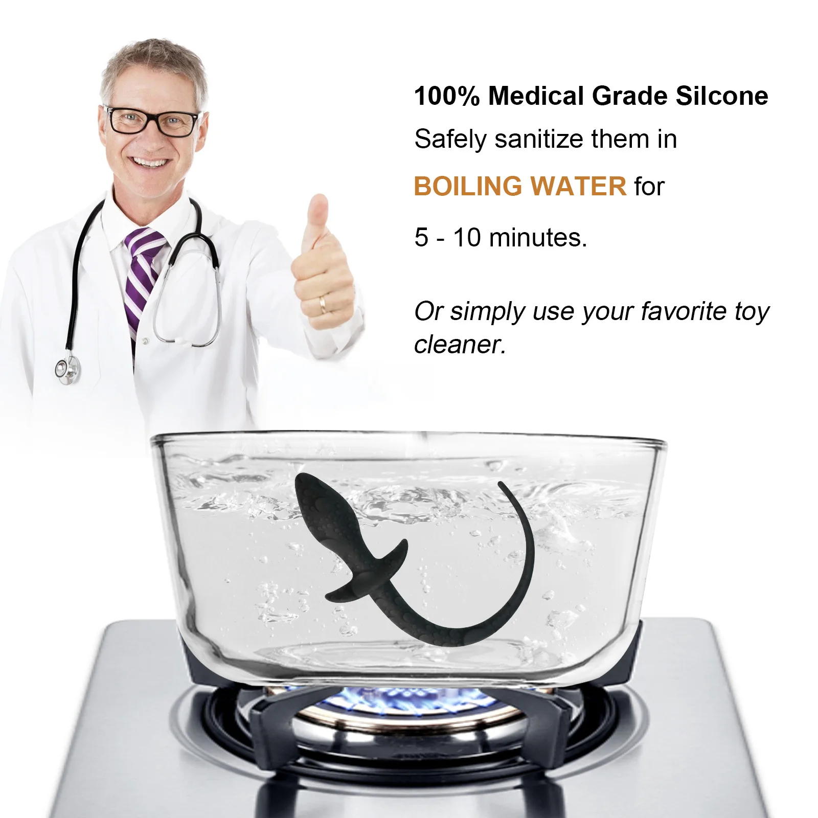 Sexbay sex toy top ten anal plug water drop dog tail medical silicone butt plug sex toy waterproof custom for men and women