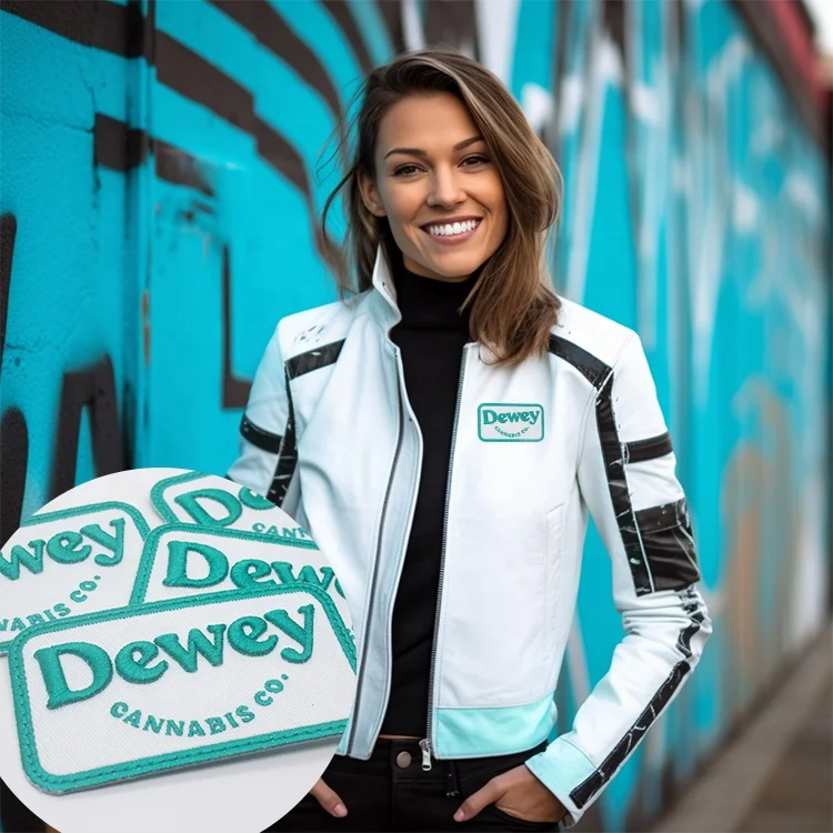 Iron On Fabric 3D Letters Logo Embroidered Labels Maker Garment Custom Embroidery Patches for Clothing