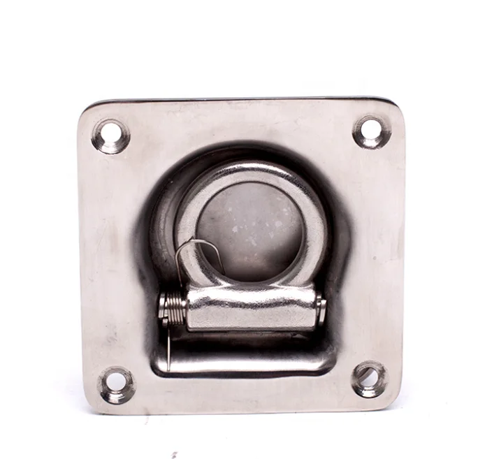 Large flip-up ring Recessed Pan Fitting Trailer Tie Down Fittings Anchor Recessed Truck Lashing D Ring bolt on d ring