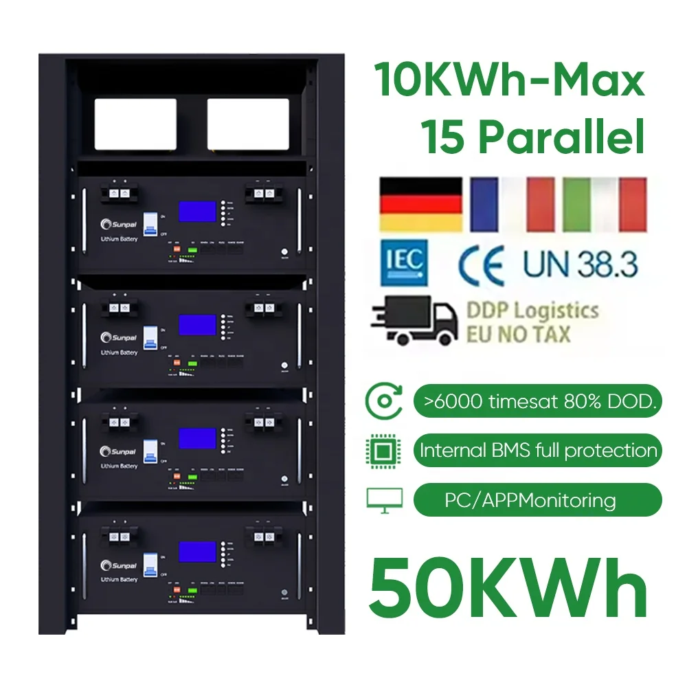Sunpal Hv Stacking Lithium Battery 5kWh To 20kWh Stackable Lithium Batteries For Solar System