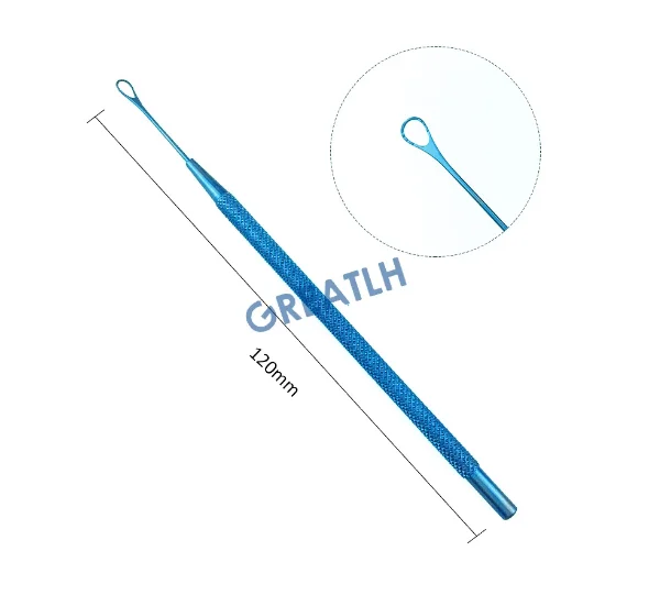 120mm Eye Lens Loop Stainless Steel Ophthalmic 3mm*7mm Titanium Loops 5mm*7mm Instrument