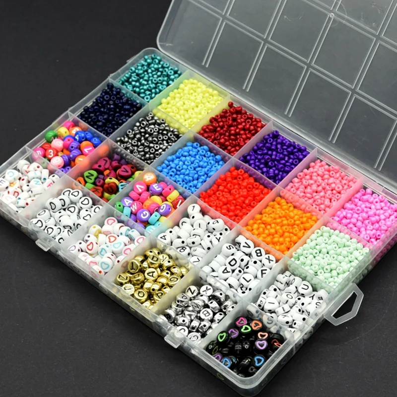 2mm 3mm 4mm Clay Beads Alphabet Letter Beads Pony Beads Set For Jewelry Making Diy Set Kit