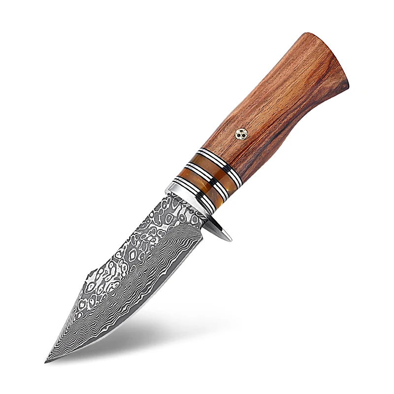 HWZBEEN  Fixed Blade EDC K sheath outdoor Pocket camping  knife with G10 handle