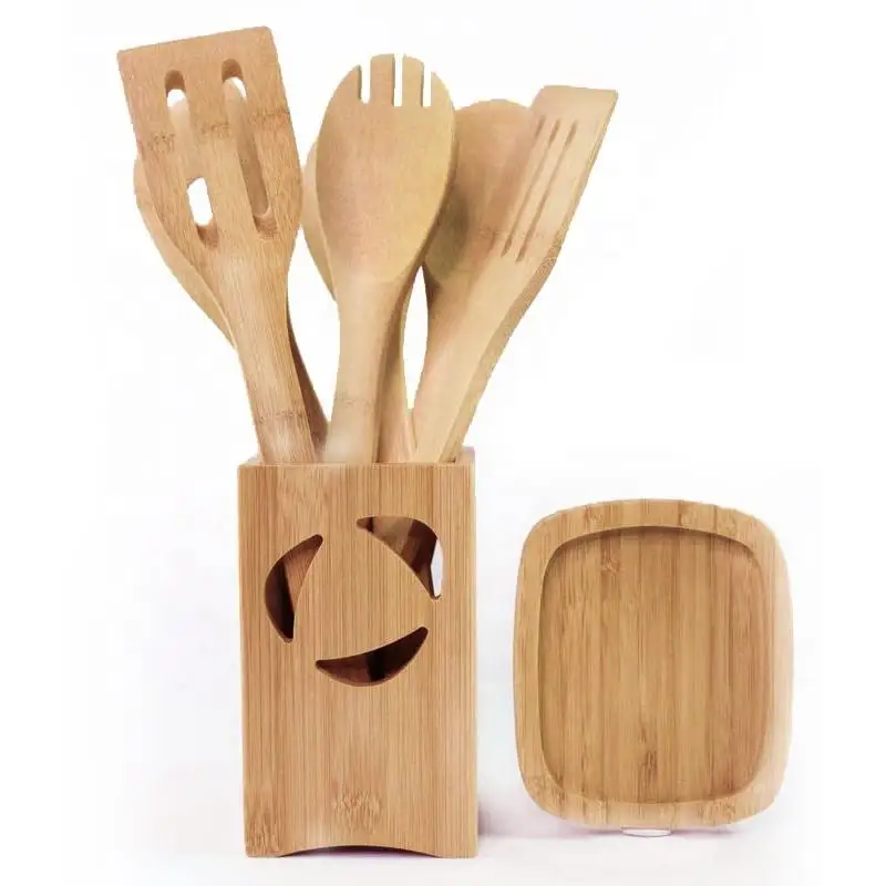 hot selling cooking tools bamboo kitchen utensils set