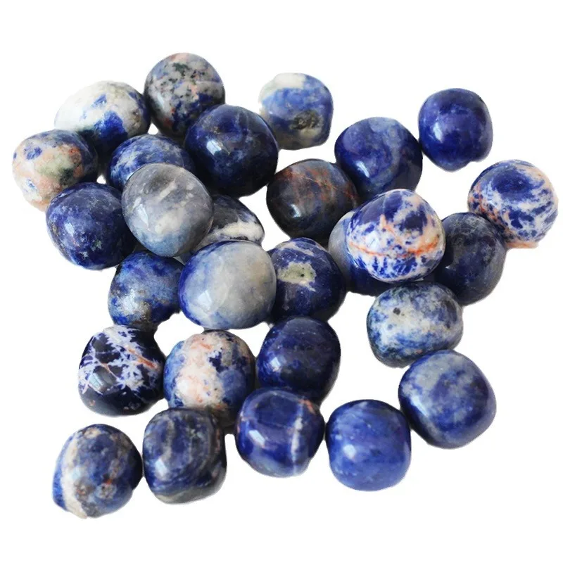 Natural crystal particles blue grain stone sodalite sodalite aromatherapy fragrant stone fish   pot landscaping stone