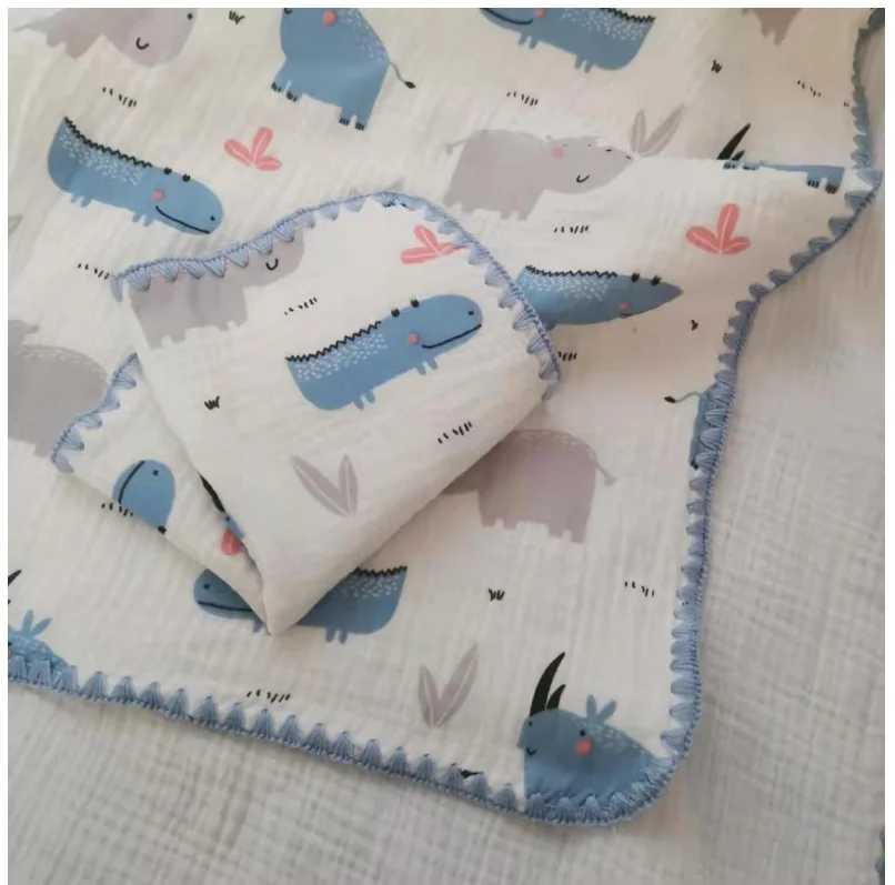 
Woven Baby Towel 100%Organic Cotton Embroidered Baby Towels 