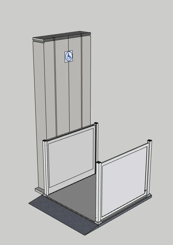 Chinese factory home disabled elevator, wheelchair right Angle lift selling