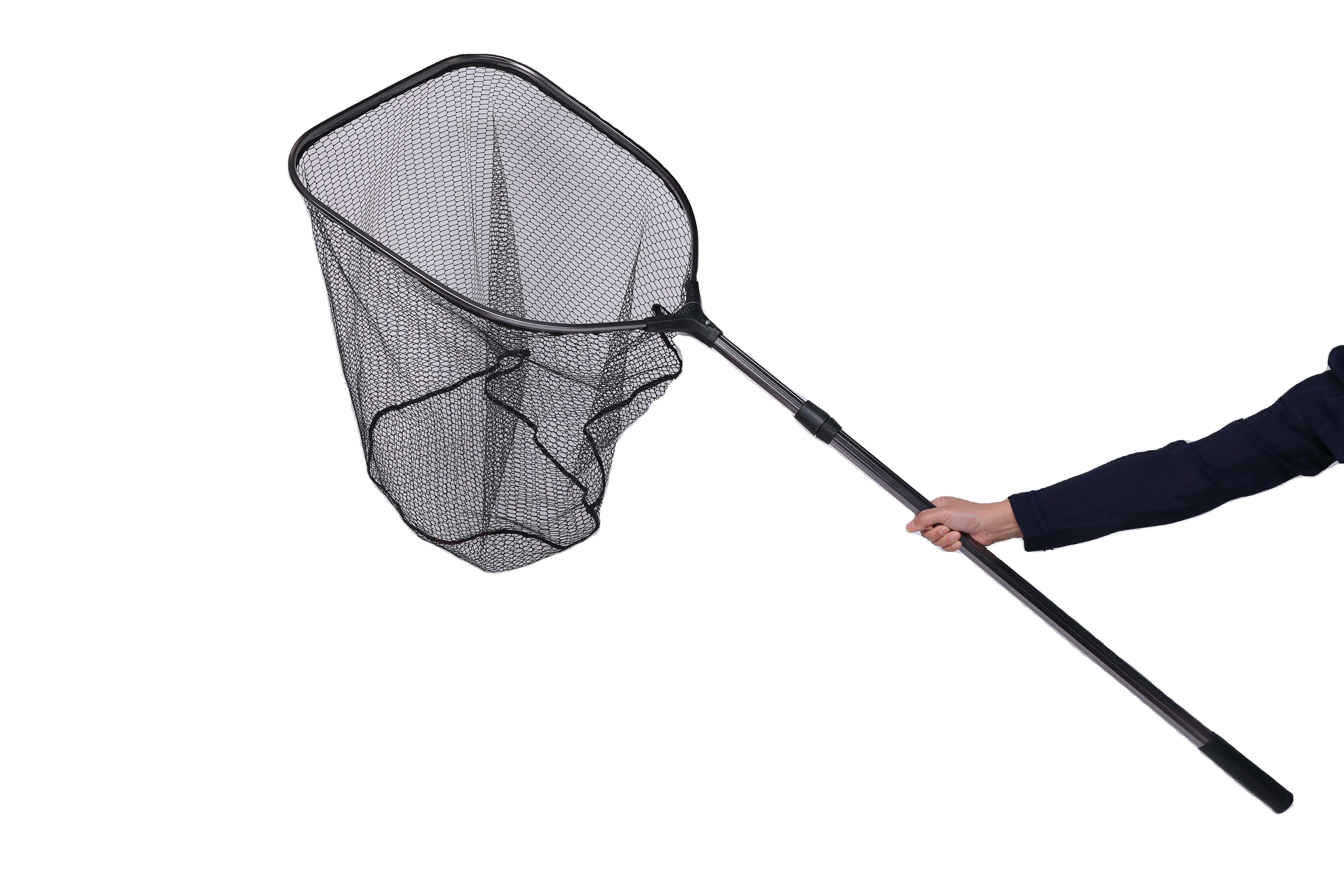 Hot Sale Directly Factory Mesh Fishing Carp Landing Long Net Rubber Net Bag